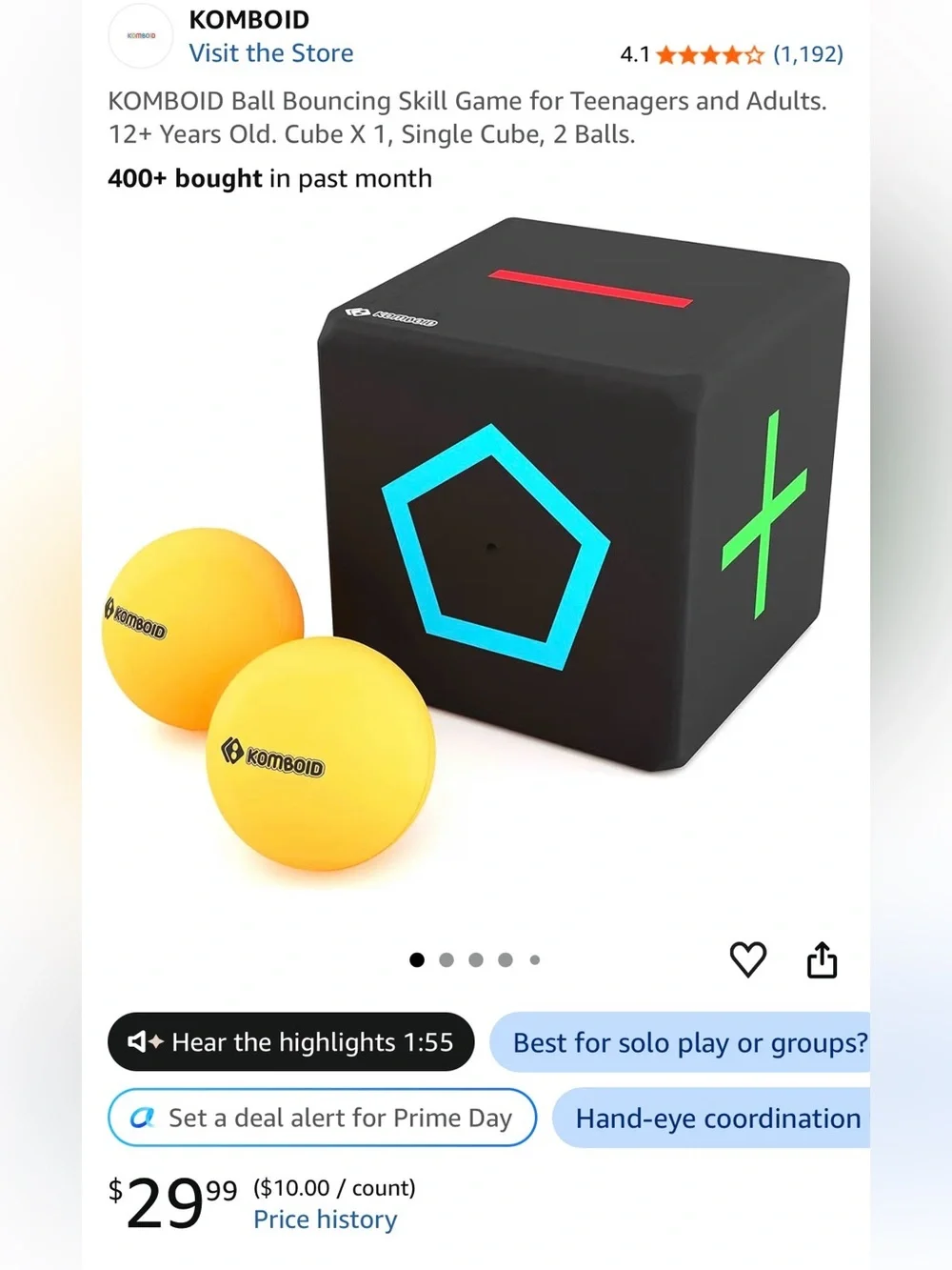 NEW KOMBOID handheld ball Juggling Skill Toy - Game for Kids Teens